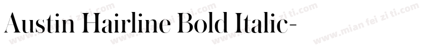 Austin Hairline Bold Italic字体转换